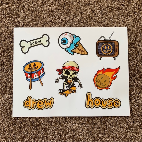 NEW Justin Bieber Drew House Sticker Sheet - Picture 1 of 2